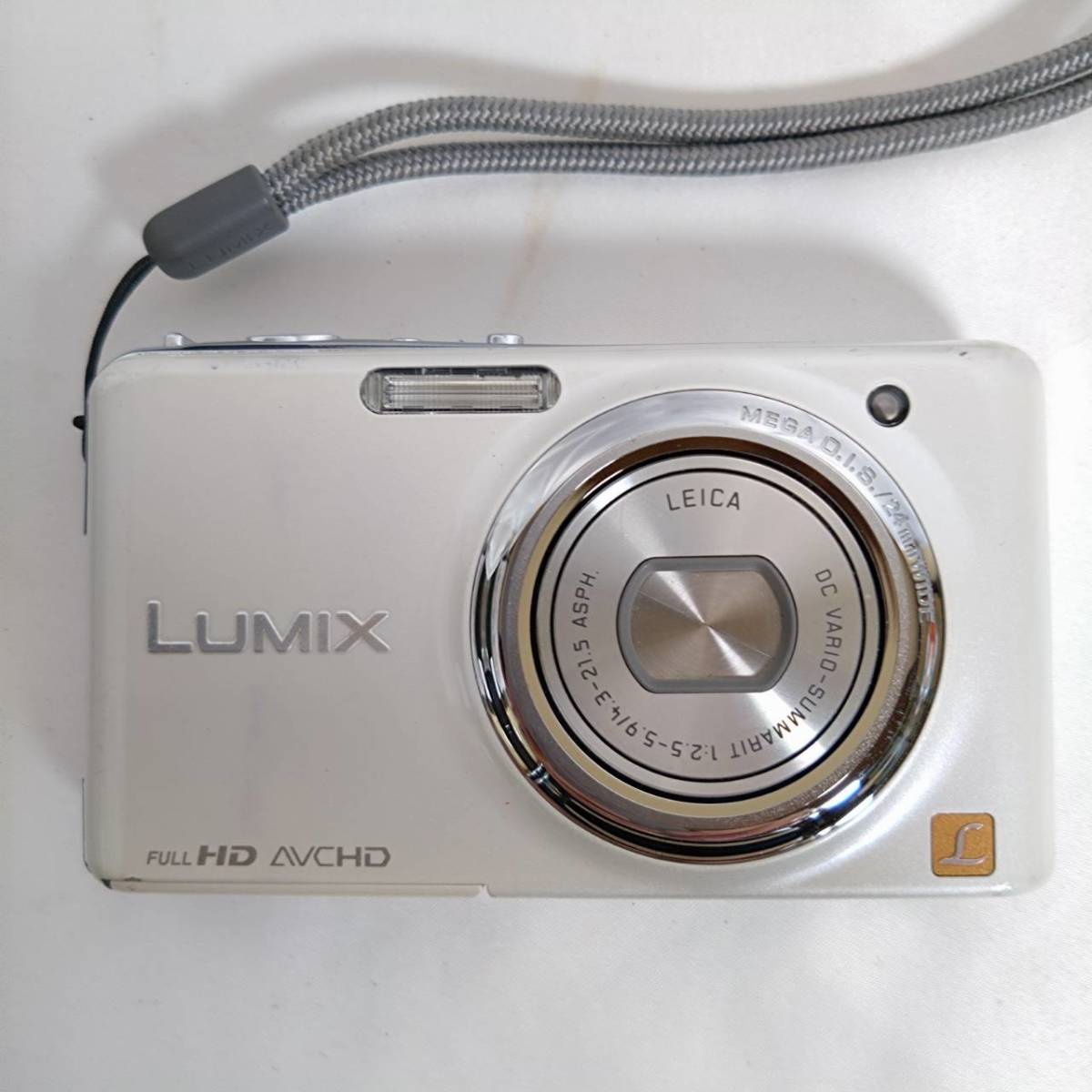 K) Panasonic パナソニック LUMIX ルミックス DMC-FX77 コンパクトデジタルカメラ デジカメ ホワイト 通電未確認 B0706_画像2