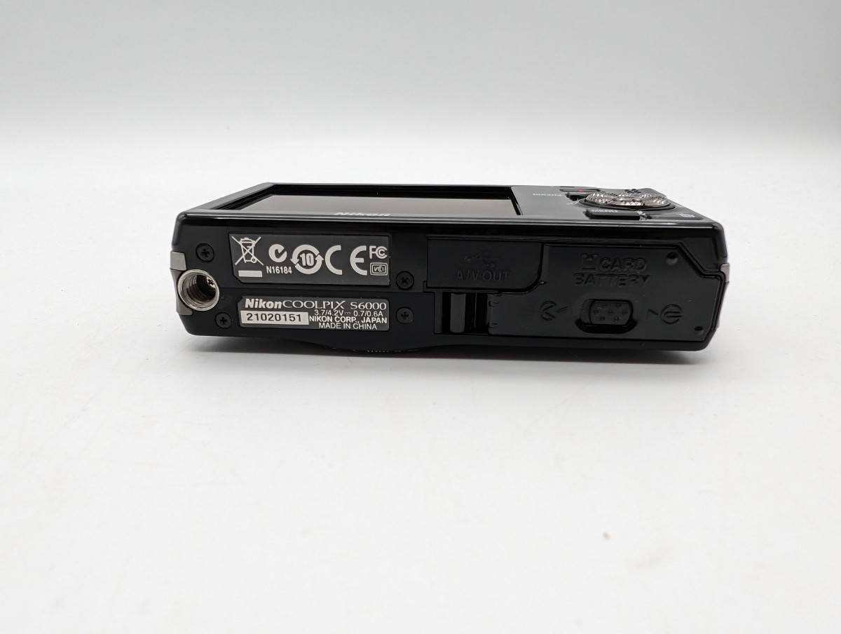 1円スタート Nikon ニコン COOLPIX コンパクトデジタルカメラ クールピクス S6000 ブラック BLACK 黒_画像3