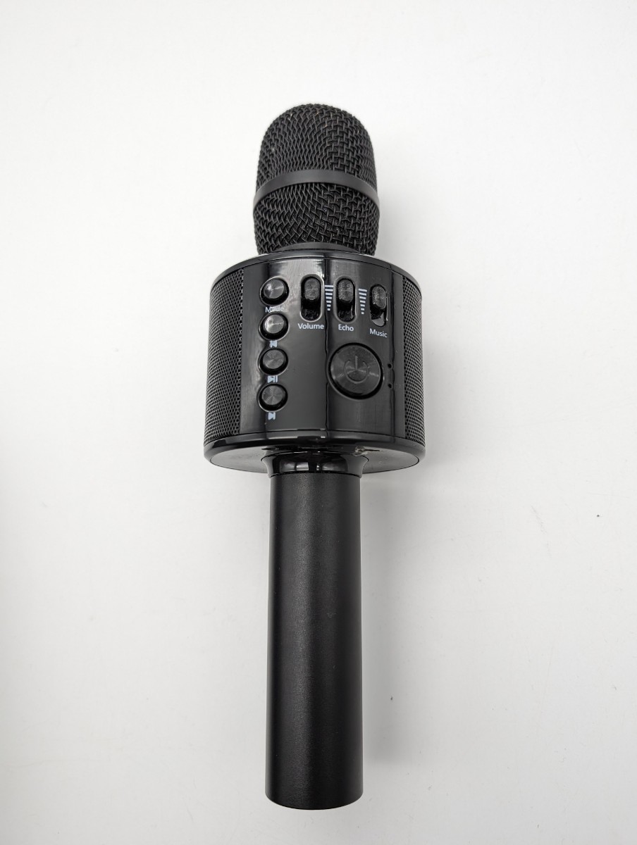 美品 Q37 ワイヤレス カラオケマイク & HiFiスピーカー Bluetooth ワイヤレスマイク WIRELESS Microphone ＆ HiFi Speaker ブラック 黒_画像2