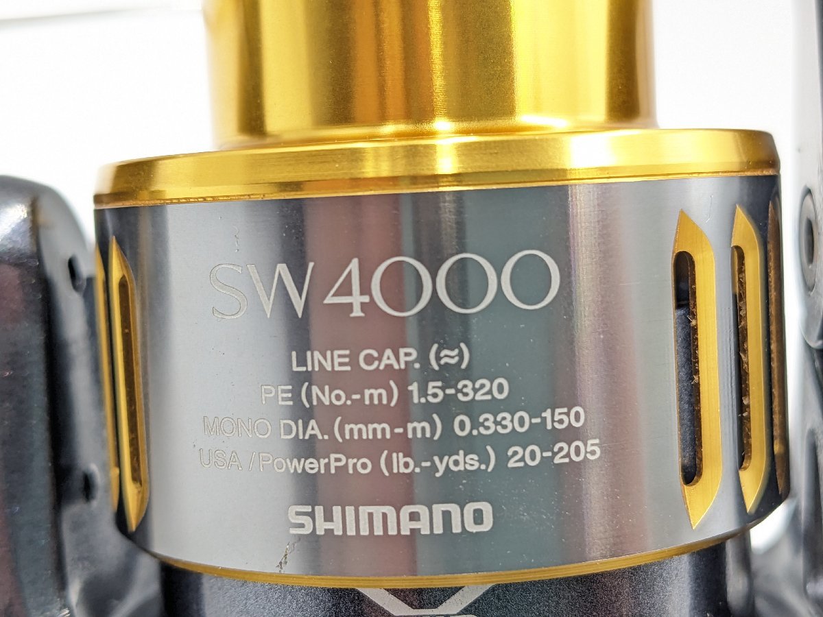 (管80570)Shimano シマノ 15 ツインパワーSW 4000XG スピニングリール ヒラスズキ LSJ_画像3