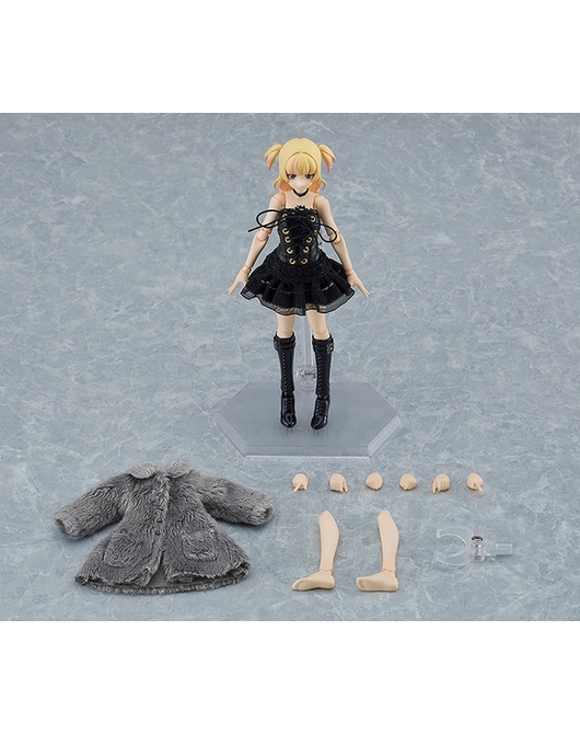 【未開封】【限定販売品】figma 女性body（ユウキ） with 黒コルセットワンピ＋ファーコートコーデ GOODSMILE ONLINE SHOP限定_画像3