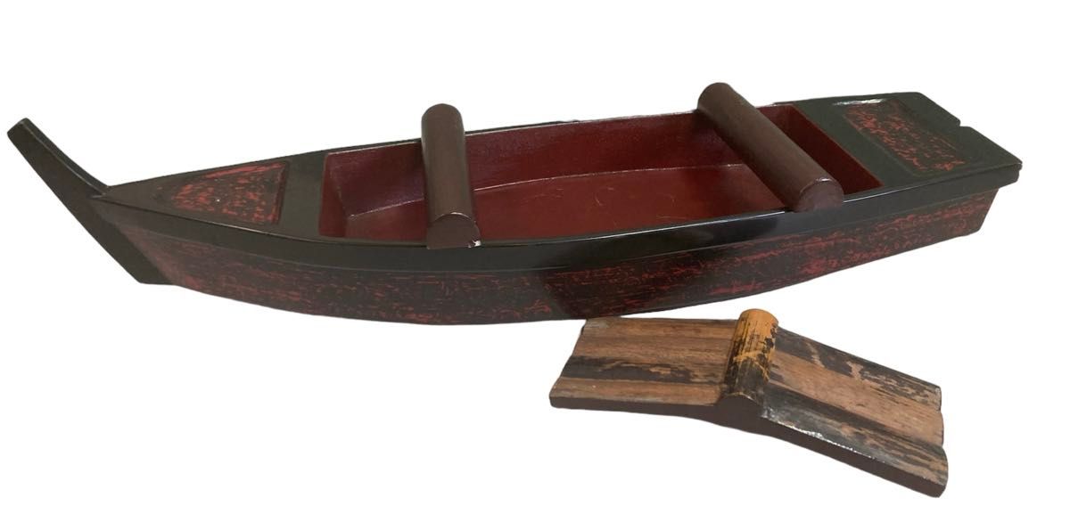 木製　舟盛用　舟型の器　将軍舟　溜波　漆器　漆　漆塗　サイズ幅約58cm  おひつ アンティーク 木製