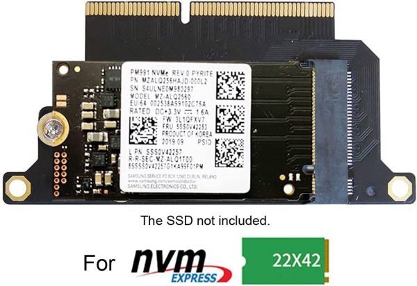 【新品】Macbook Pro M.2 NGFF M-Key NVME SSD 変換カード 2016 2017 13インチ A1708 A1707 A1706用 E426の画像2