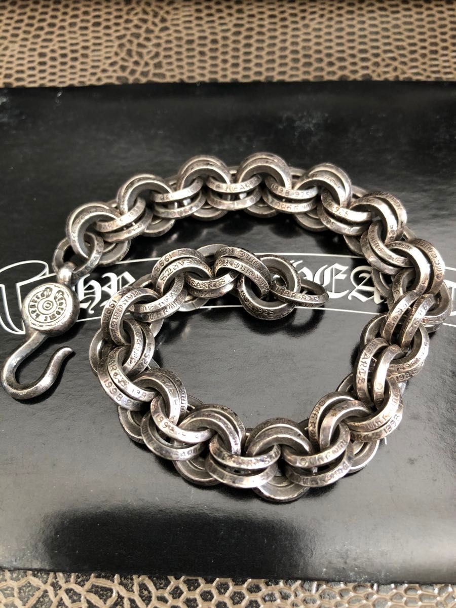 ★超希少★CHROME HEARTS ダブルBリングブレスレット クロムハーツ 正規品