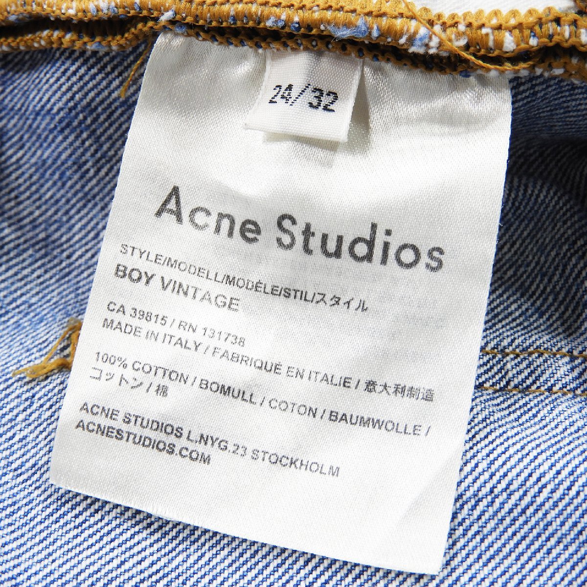 Acne Studios BOY VINTAGE デニムパンツ Size 24 #15226 レディース ジーンズ ジーパン_画像5