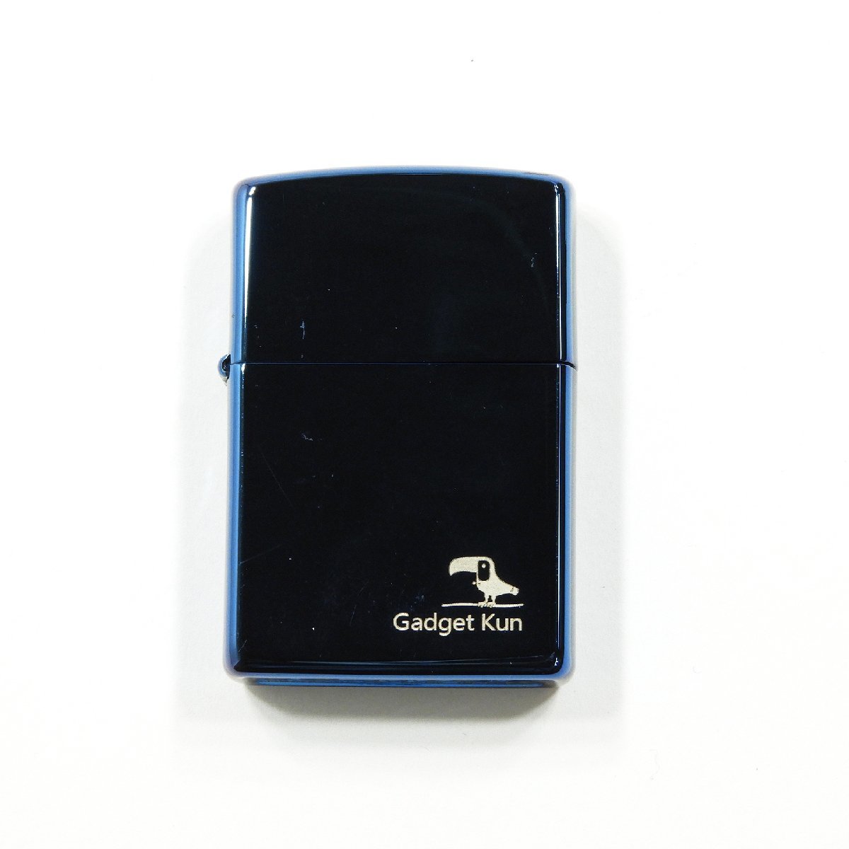 ZIPPOライター J19 gadget kun MADE IN USA メタリックブルー kt1132 #15395 送料360円 オイルライター 喫煙 趣味_画像3