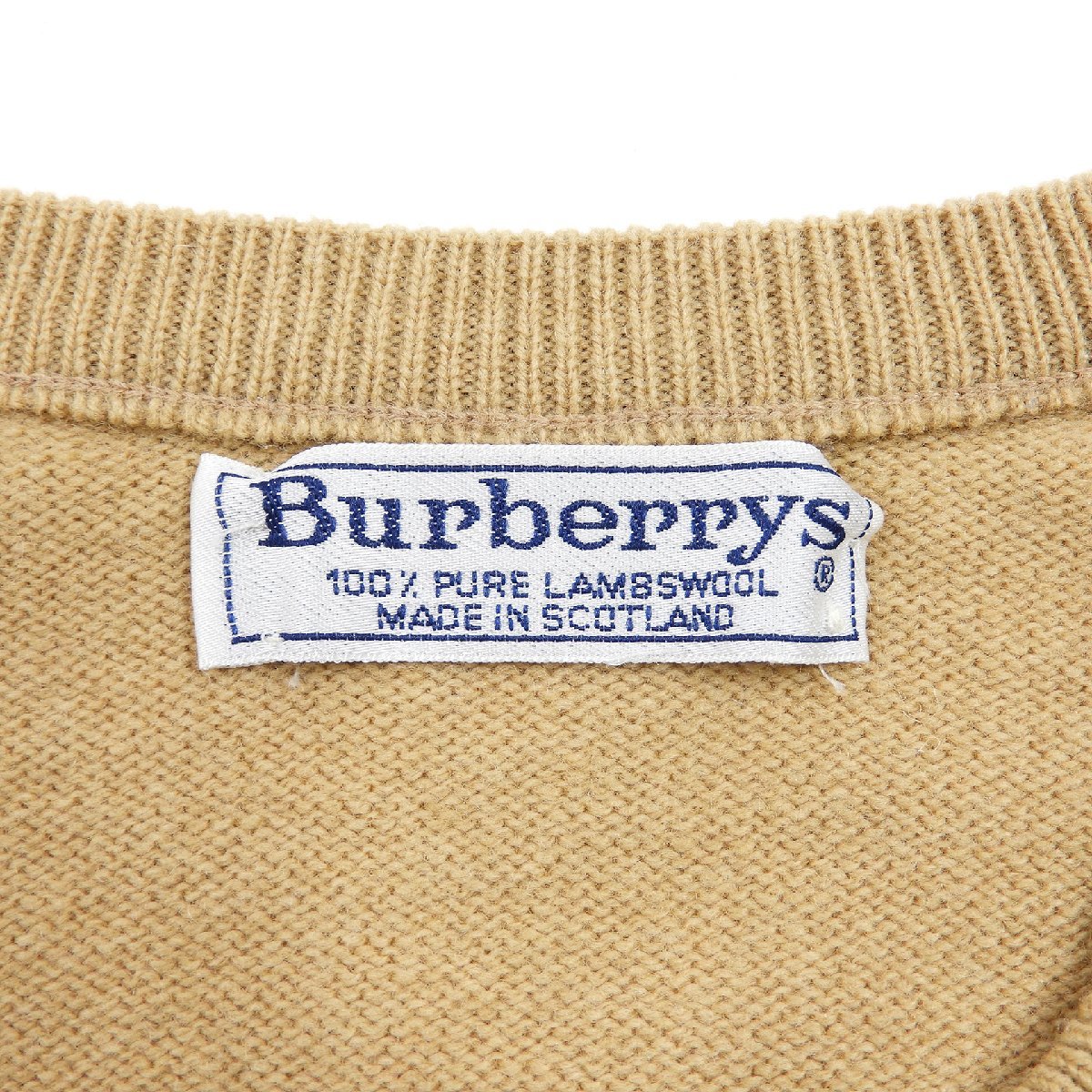 Burberrys バーバリー ウールセーター チェック 旧タグ #15813 長袖 ニット トップス オールド BURBERRY バーバリーズ_画像3