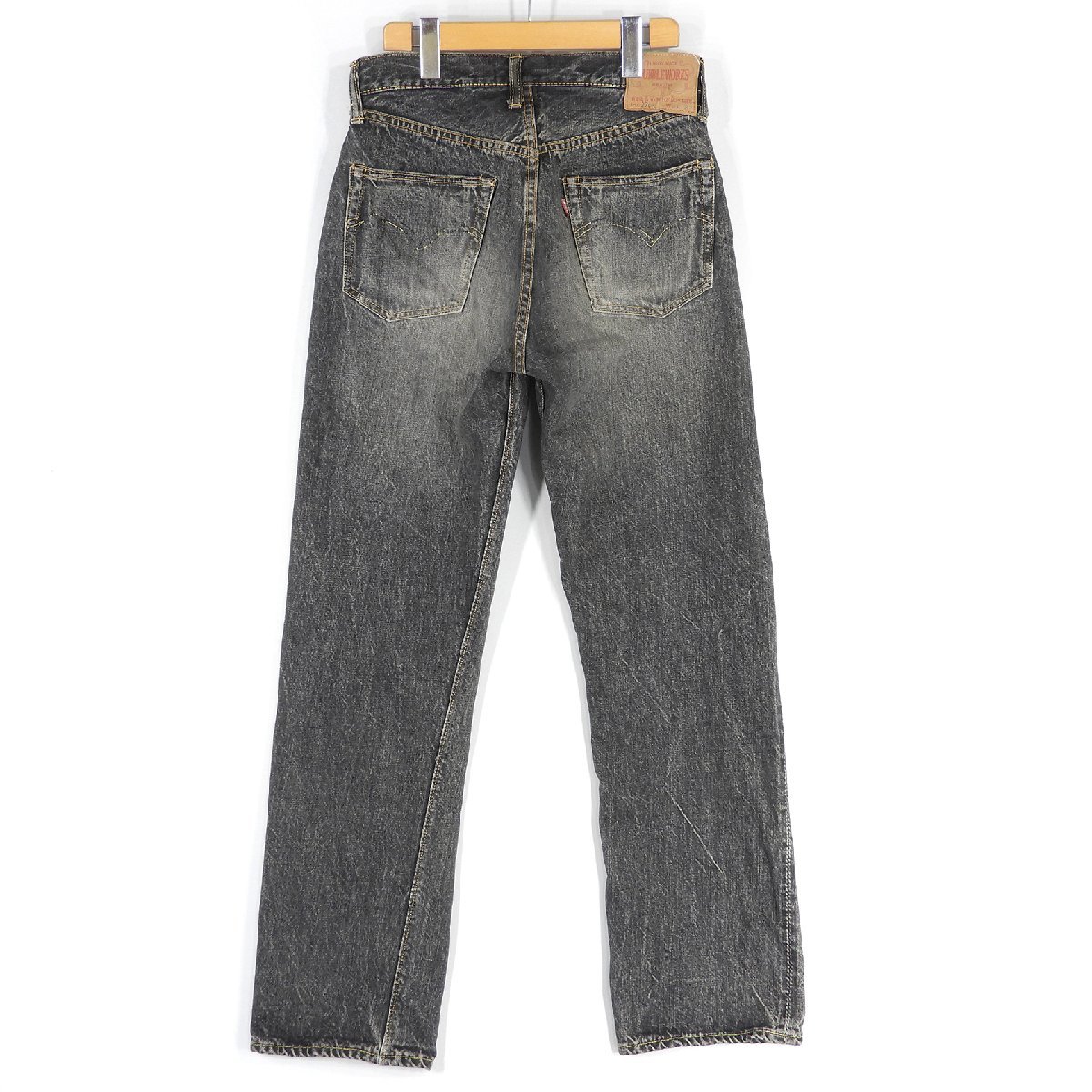 美品 ダブルワークス 27001 スタンダードストレート デニムパンツ ブラック size 31 #15845 DUBBLE WORKS ジーンズ アメカジ ウエアハウス_画像2