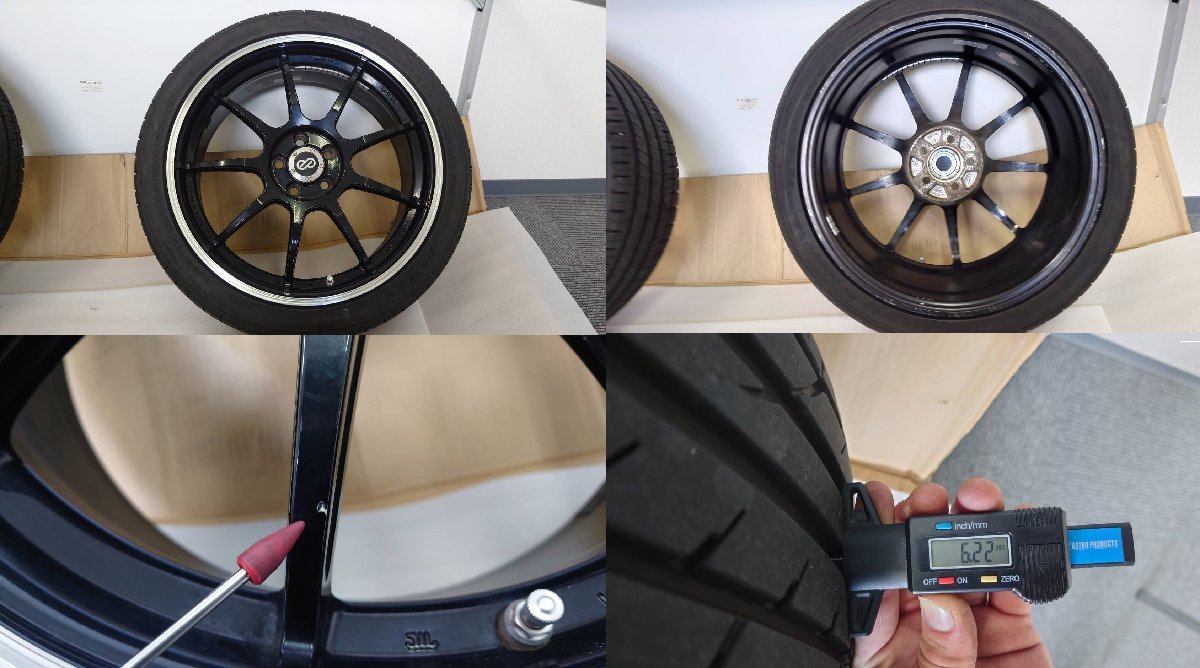 ENKEI エンケイ　レーシング RSM9　18インチアルミホイール4本セット！　18×7.5J　5H100　オフセット48　ハブ径75㎜　おまけ付　801440_画像4