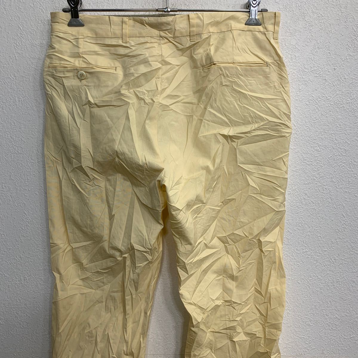 中古 古着 Levi's スラックス W35 リーバイス TALONジップ クリームイエロー 古着卸 アメリカ仕入 2401-875_画像6