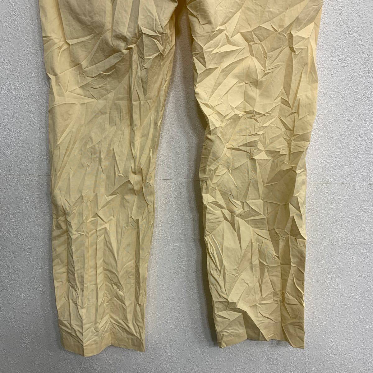 中古 古着 Levi's スラックス W35 リーバイス TALONジップ クリームイエロー 古着卸 アメリカ仕入 2401-875_画像7