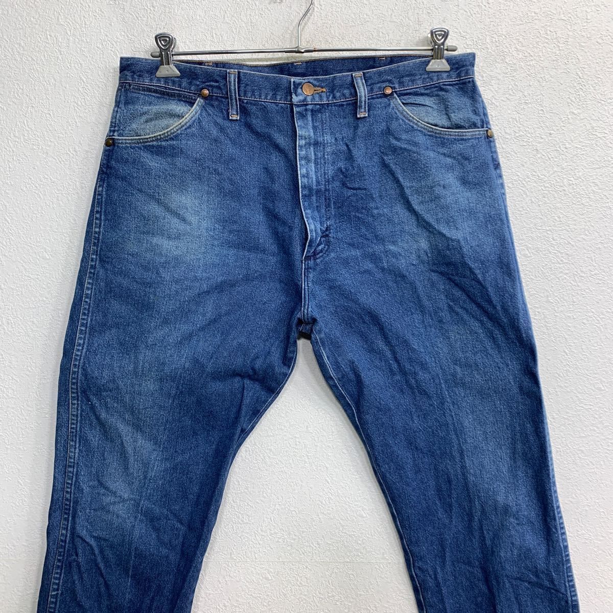 中古 古着 Wrangler カウボーイ ロングパンツ W38 ラングラー 13MWZ ビッグサイズ ブルー コットン USA製 古着卸 アメリカ仕入 2401-851_画像2