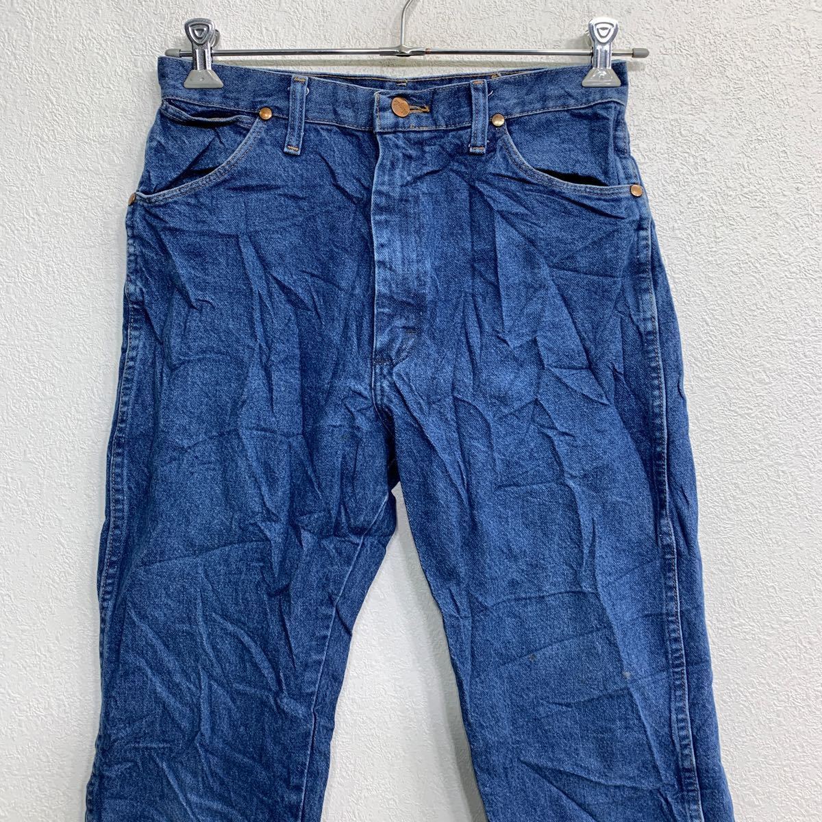 中古 古着 Wrangler カウボーイ ロングパンツ W30 ラングラー 14MWZ ブルー コットン メキシコ製 古着卸 アメリカ仕入 2402-54_画像2