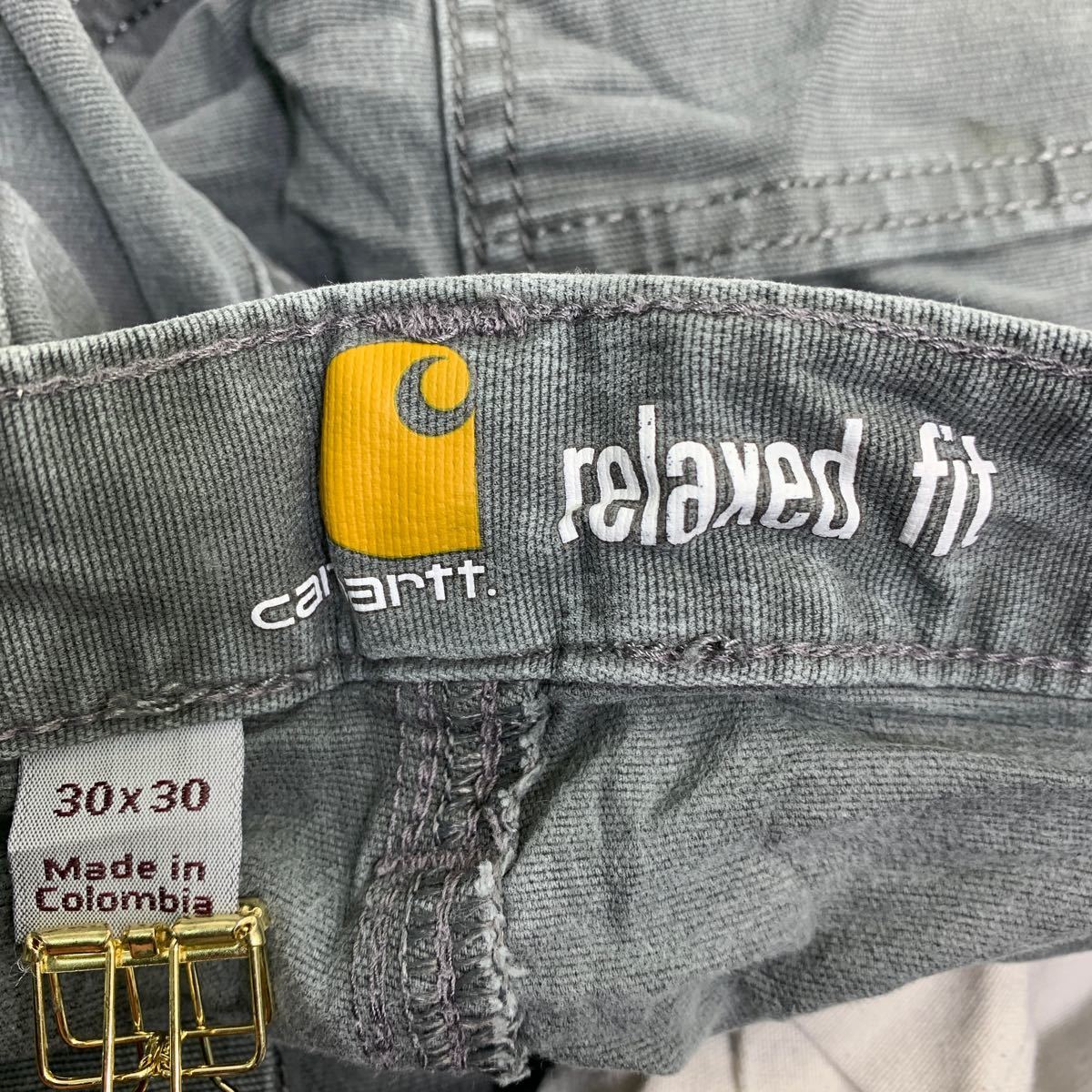 中古 古着 Carhartt ワークパンツ W30 カーハート リラックスフィット グレー 古着卸 アメリカ仕入 2402-123_画像9