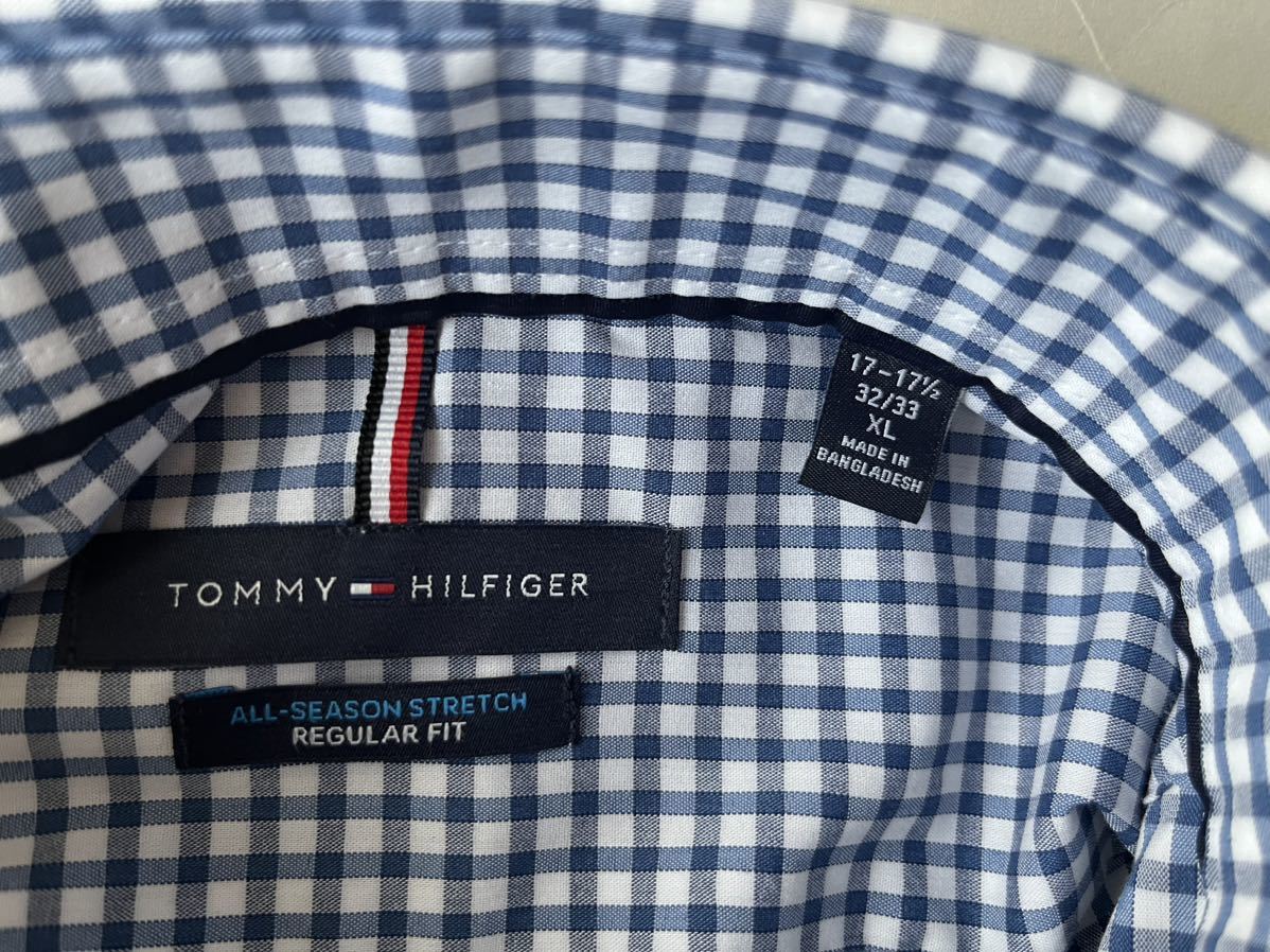 【送料無料】新品 トミーヒルフィガー TOMMY HILFIGER メンズ ストレッチ ワイシャツ 長袖シャツ XL オールシーズン用_画像5