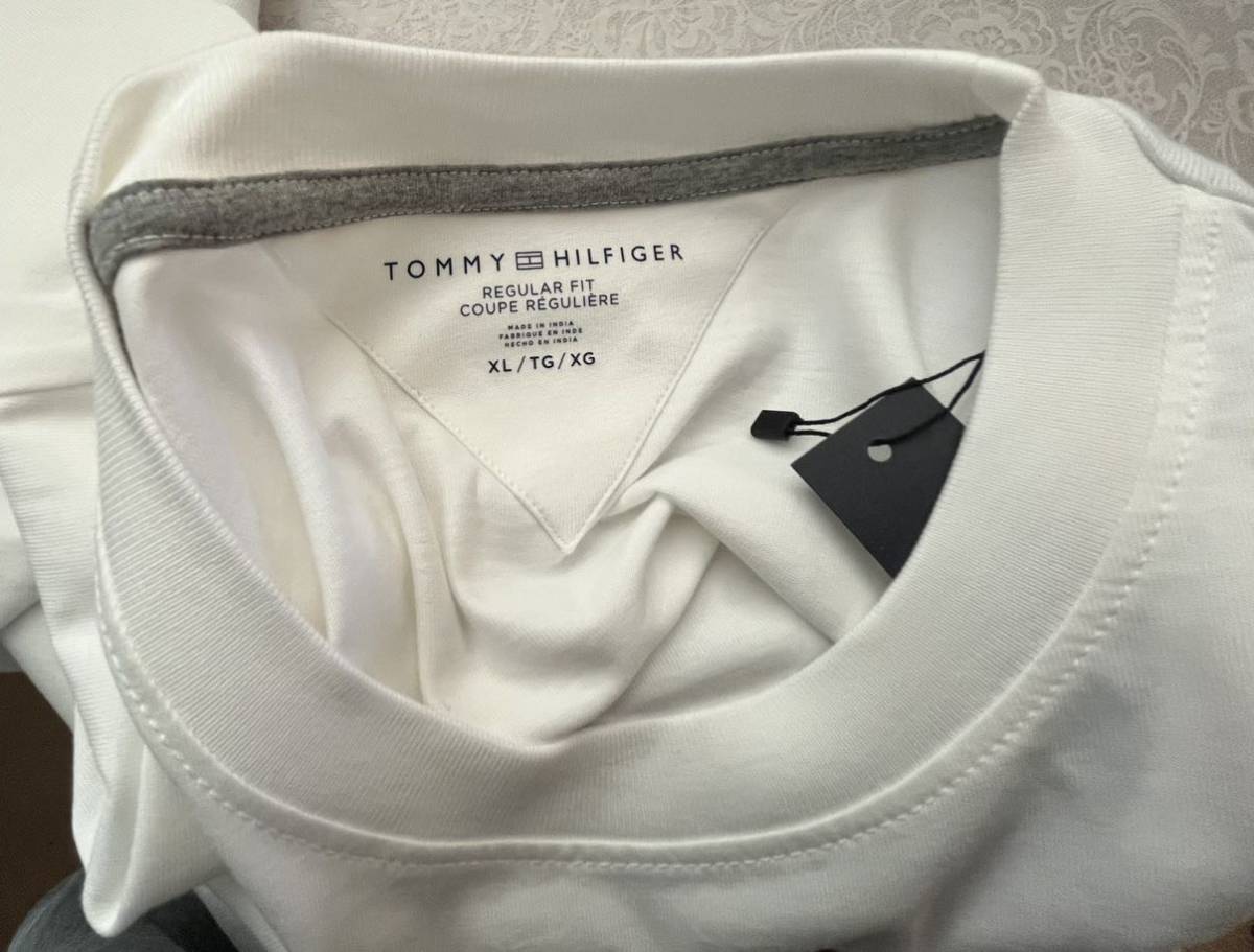 【送料無料】新品■TOMMY HILFIGER トミーヒルフィガー メンズ Tシャツ XL【日本サイズLL～3L位】 正規品 クールネック_画像6