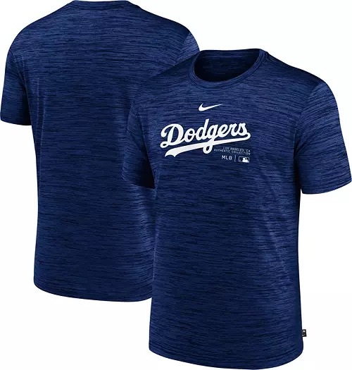 【USサイズ XL】 MLB ロサンゼルス ドジャース Los Angeles Dodgers Black Authentic Collection Velocity Tシャツ ロイヤルブルー
