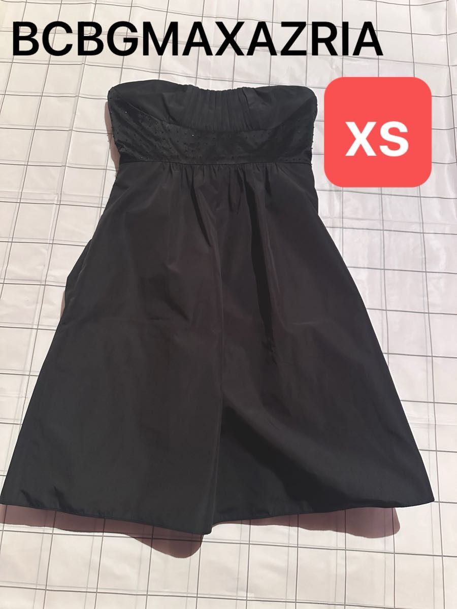 BCBGMAXAZRIAベアトップドレス ブラック スカート 【xs】