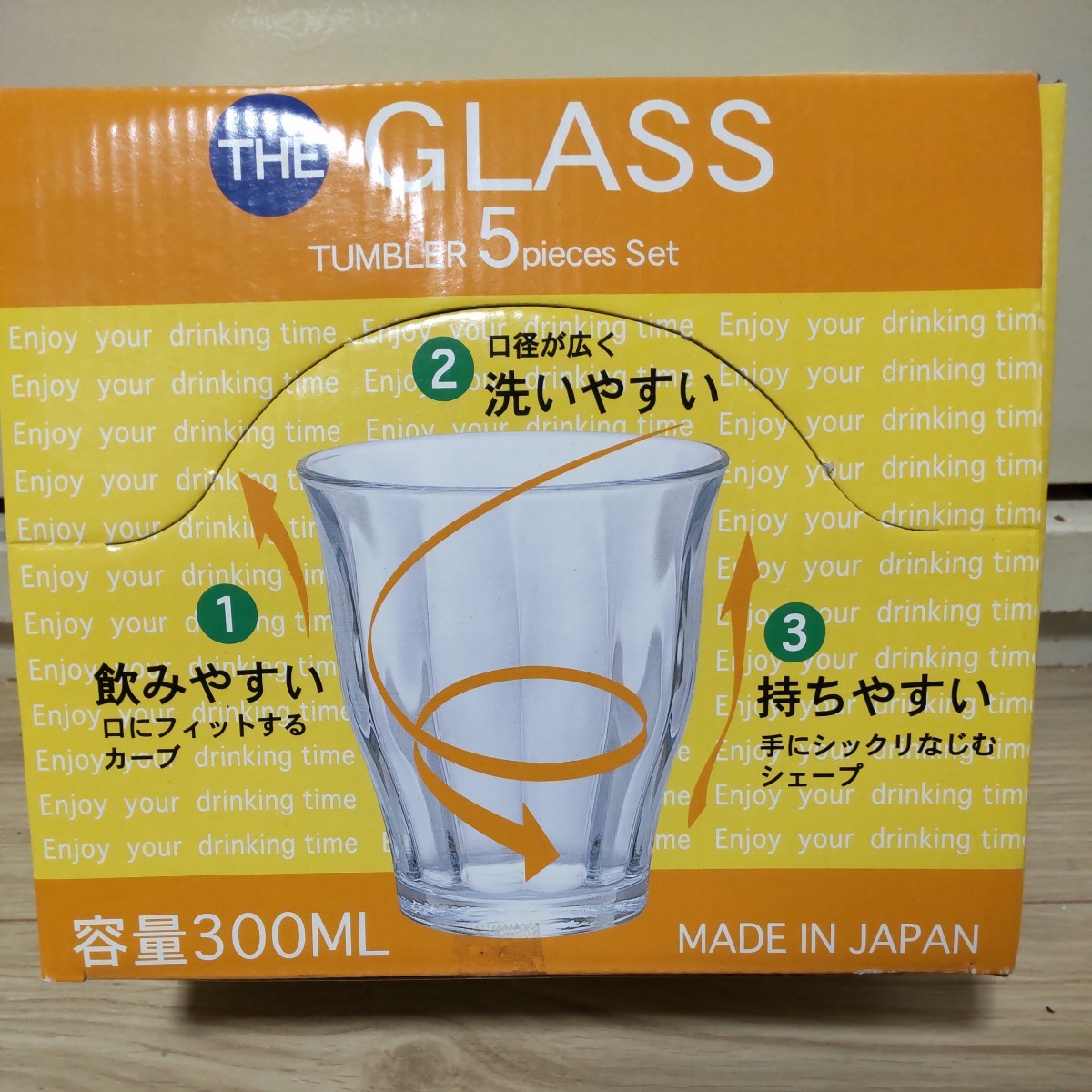 新品 タンブラー ５個セット THE GLASS TUMBLER 5 pieces Set 容量300ML MZ1781 東洋佐々木ガラス 日本製の画像1