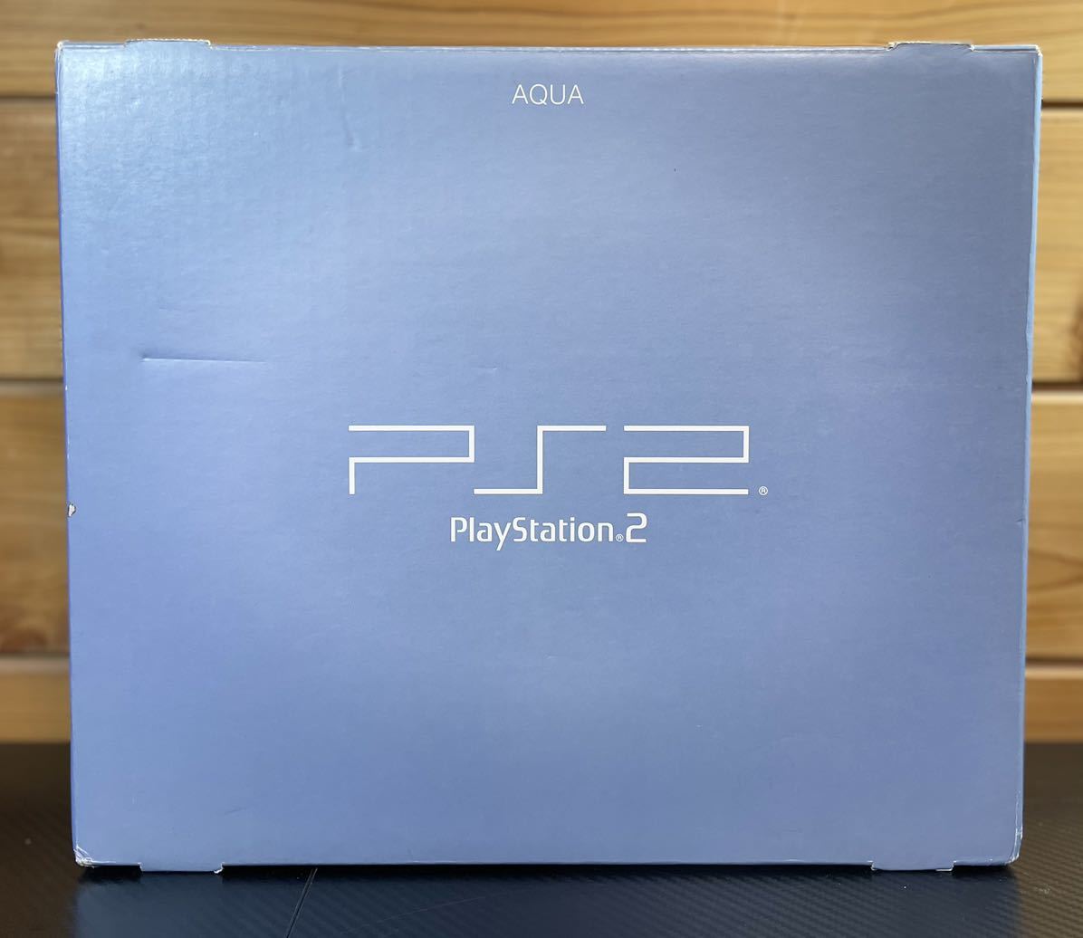 美品 動作品 希少カラー SONY プレステ 2 アクア AQUA PS2 本体コントローラー セット PlayStation2 SCPH 39000 AQ 送料無料_画像10