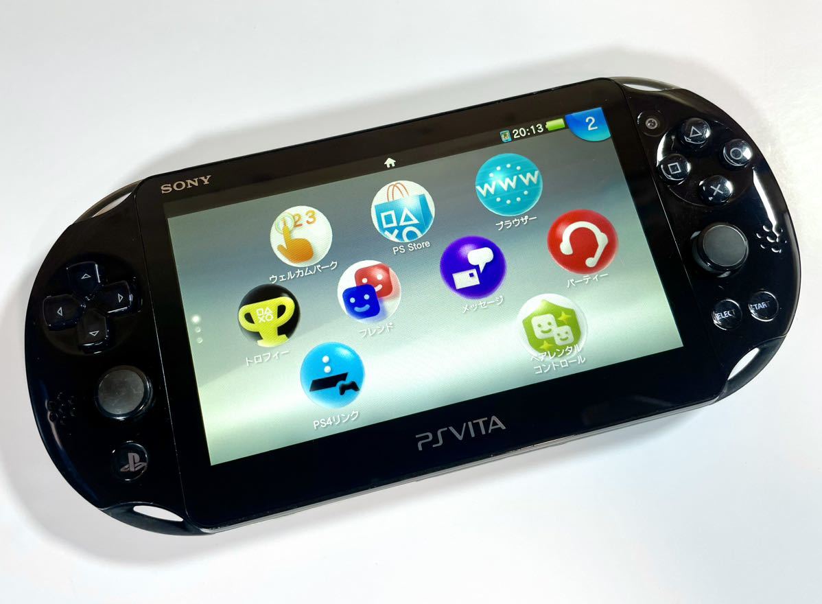 動作品 SONY PSVITA PCH-2000 本体 ピーエス ビータ ヴィータ PlayStation プレイステーション PS Vita BLACK ブラックの画像2