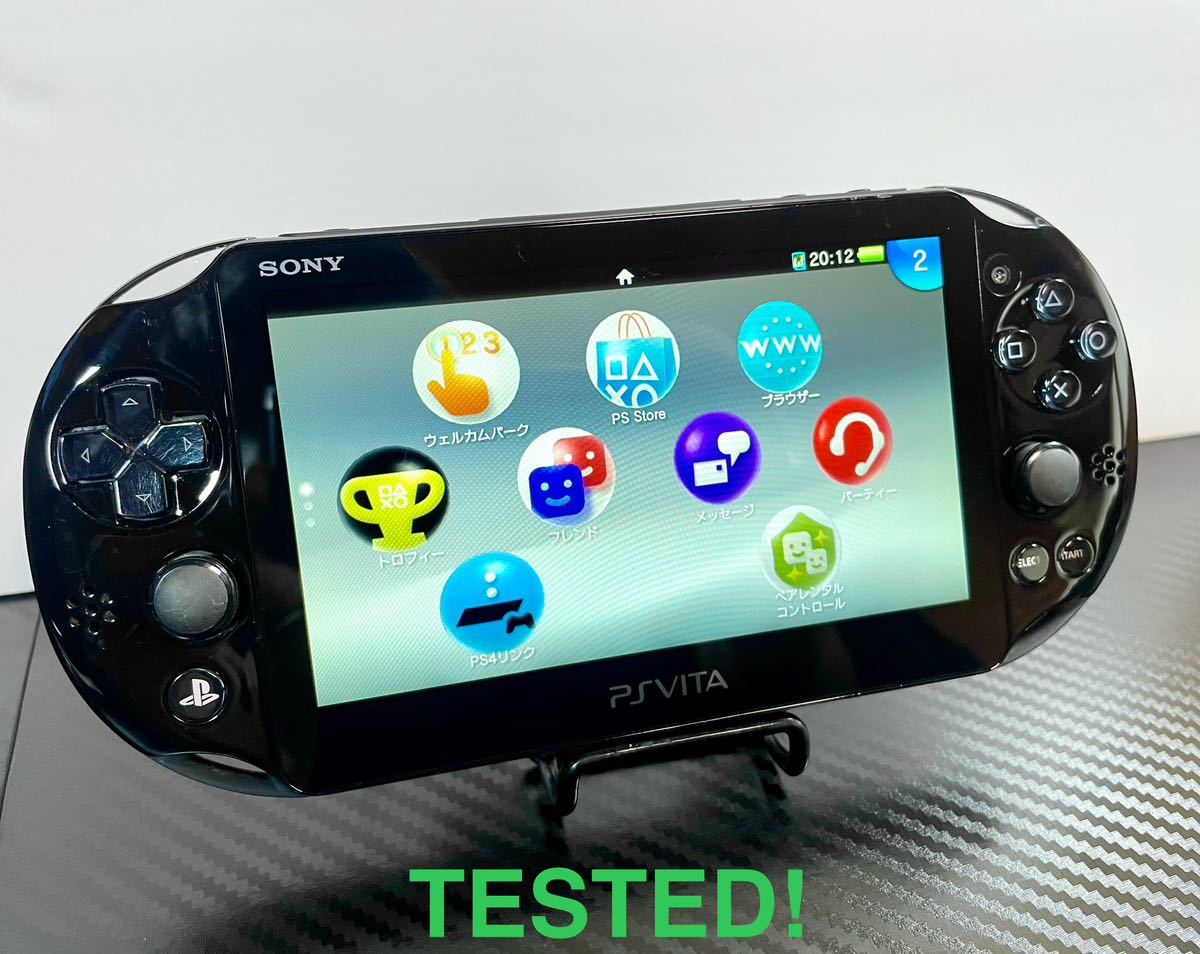 動作品 SONY PSVITA PCH-2000 本体 ピーエス ビータ ヴィータ PlayStation プレイステーション PS Vita BLACK ブラックの画像1