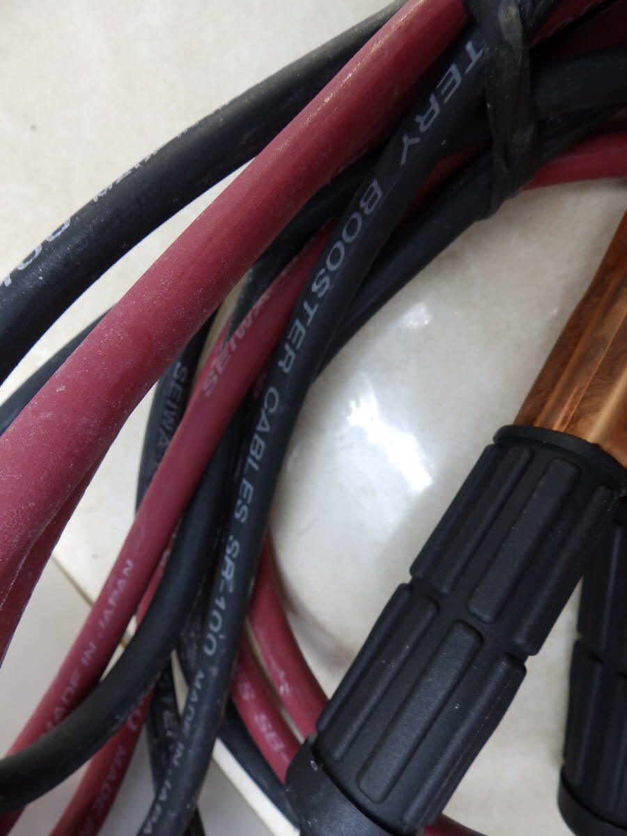 SEIWA very thick! battery booster cable PRO BOOST 3.5m SB-100 line φ1.1cm clip 16cmX11cm sack attaching used!