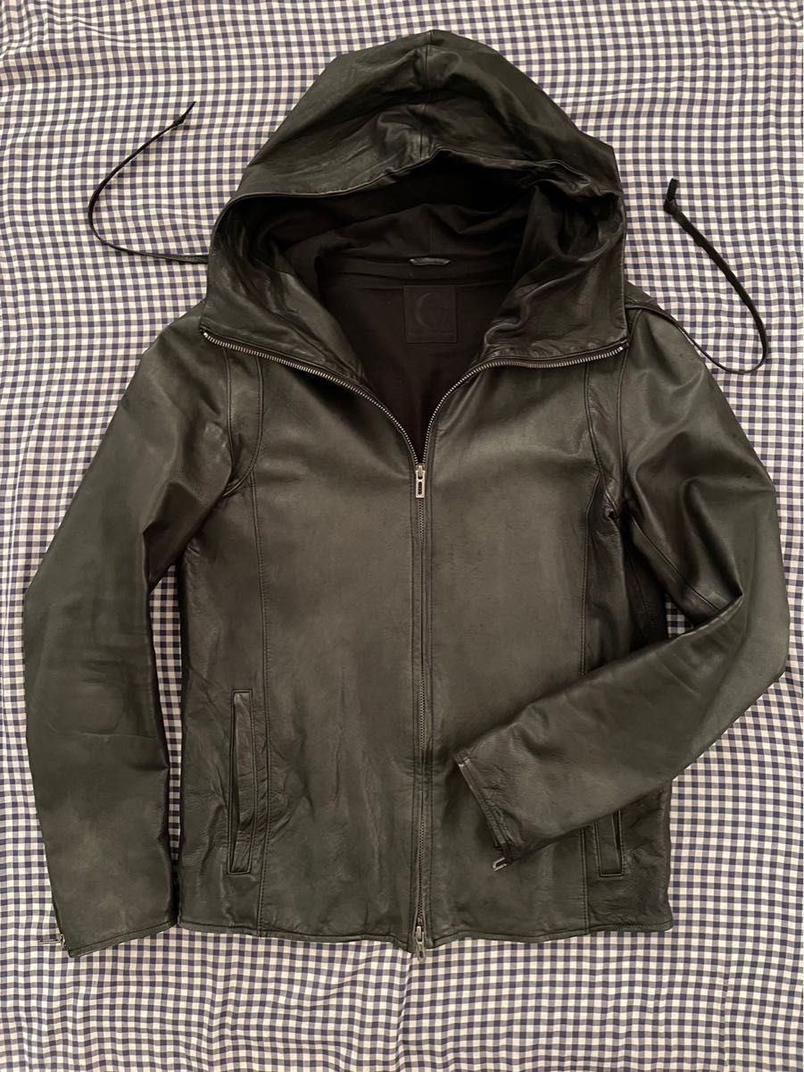 格安】DOMENICO+SAVIO - HOODED LEATHER JACKET レザー 格安】DOMENICO+SAVIO - HOODED LEATHER JACKET レザー