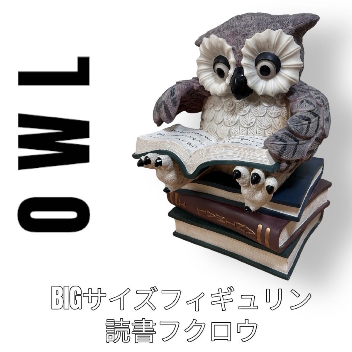 レビュー高評価商品 ふくろう 梟 フクロウ 読書 鳥 知識の象徴 置物 フィギュリン 置物