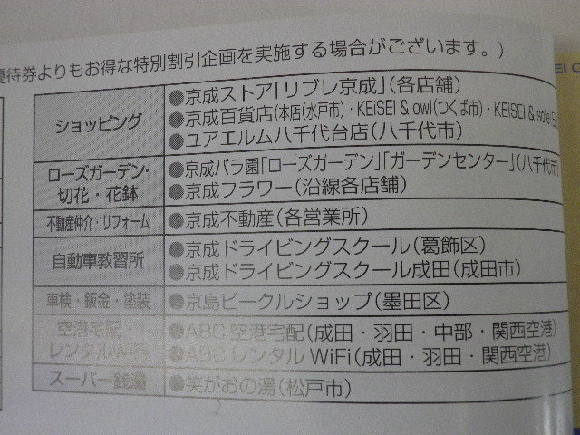 最新 京成電鉄 株主優待 冊子 未使用 即決ありの画像6