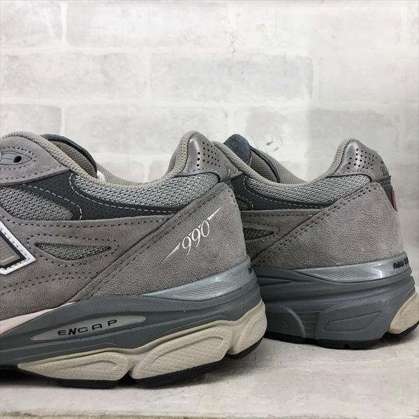 NEW BALANCE ニューバランス 箱有 USA製 M990GY3 SIZE: 28cm グレー スニーカー MH632024022703_画像7