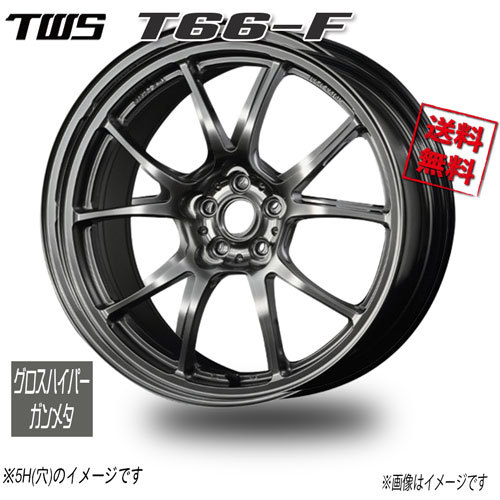 TWS TWS T66-F グロスハイパーガンメタ 16インチ 4H100 7J+35 4本 67 業販4本購入で送料無料_画像1