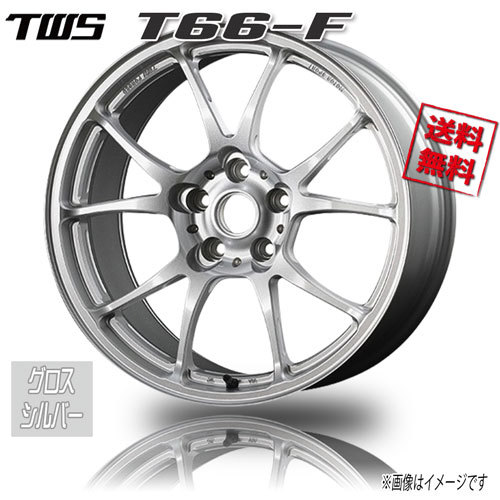 TWS TWS T66-F グロスシルバー 19インチ 5H120 10.5J+35 4本 72.5 業販4本購入で送料無料_画像1