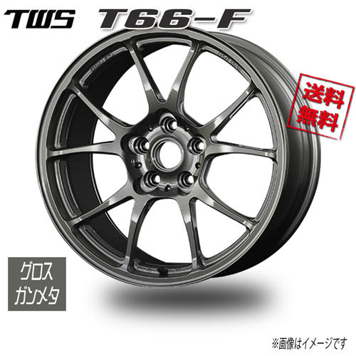 TWS TWS T66-F グロスガンメタ 19インチ 5H108 9J+28 1本 67 業販4本購入で送料無料_画像1