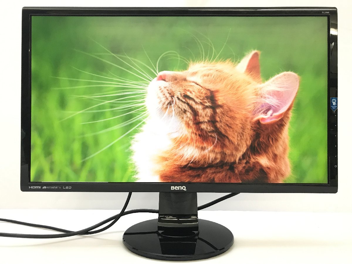 BenQ ベンキュー モニター 液晶ディスプレイ 24型 FHD ノングレア LEDバックライト チルト機能 GL2460-B GL2460HM 電源コード付 T02017S_画像1