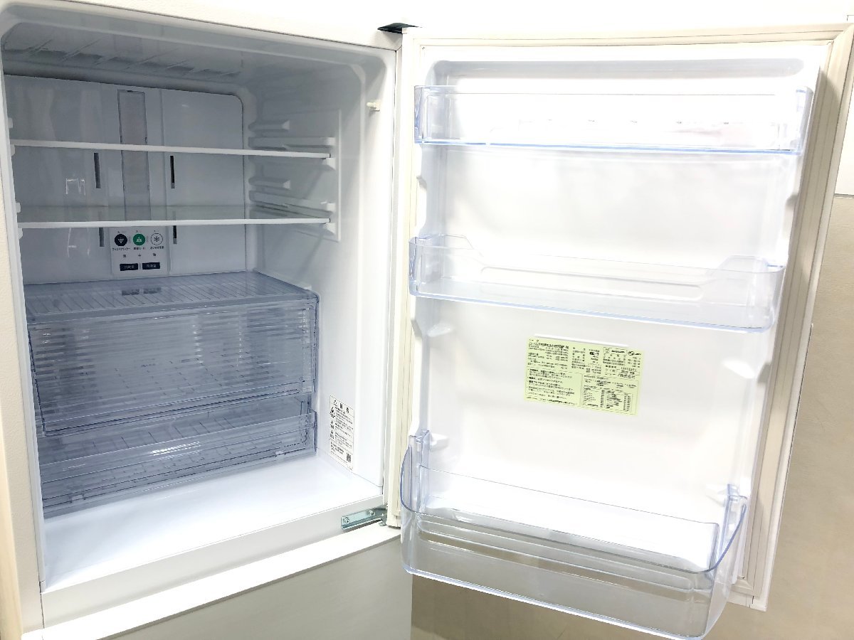 シャープ SHARP 冷凍冷蔵庫 右開き 2ドア 280L プラズマクラスターイオン メガフリーザー シャキット野菜室 SJ-PD28F-W 2020年製 d02058N_画像2