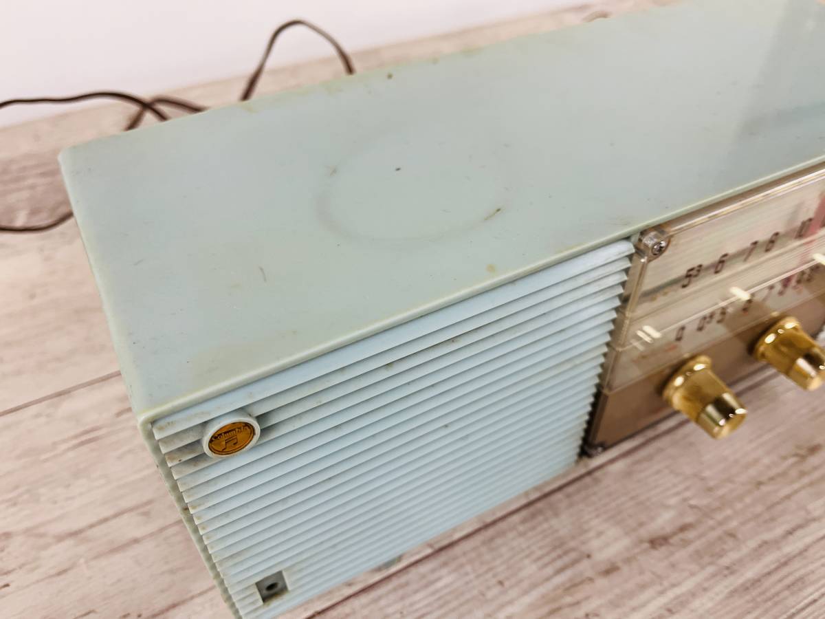 [No.16323] コロムビア 真空管ラジオ 水色 model1208 インテリア 昭和レトロ 当時物 コレクション Columbiaの画像4