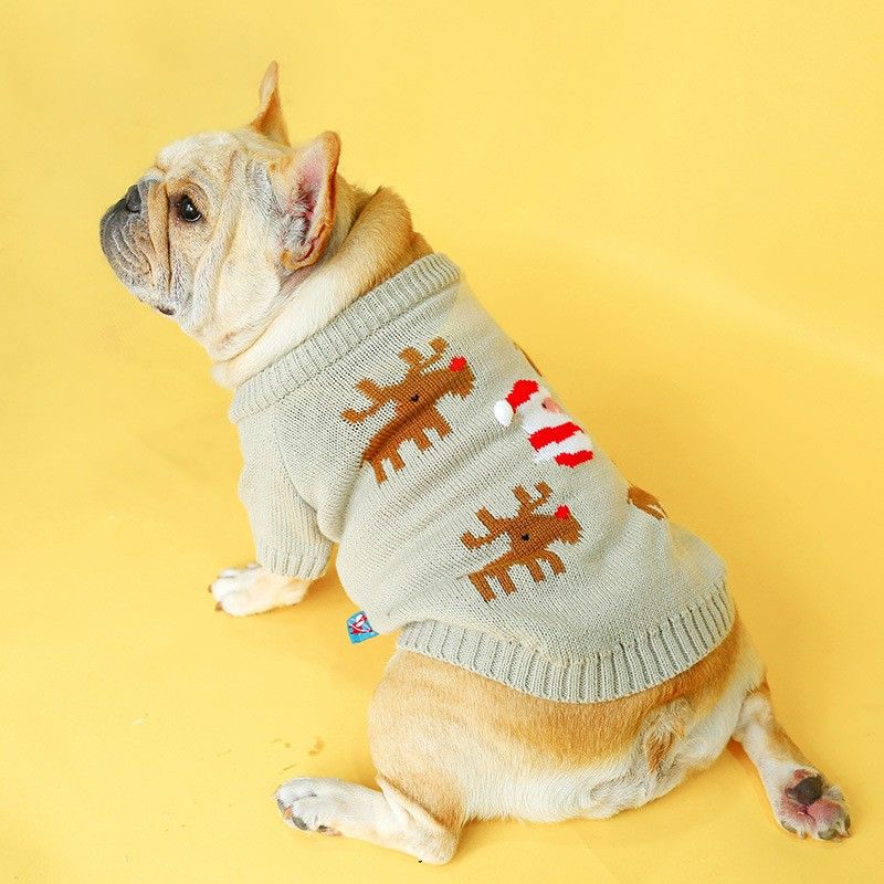 値下げ 犬服 クリスマス セーター 洋服 ドッグウェア Mサイズ