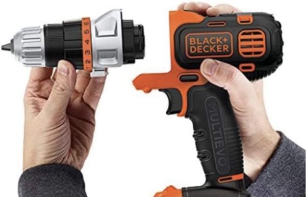 BLACK+DECKER EVO183C1 電動マルチ ツールキット 18V バッテリー 2個付属 工具 丸ノコ ジグソー ドリルドライバー マルチのこぎり 未使用_画像3