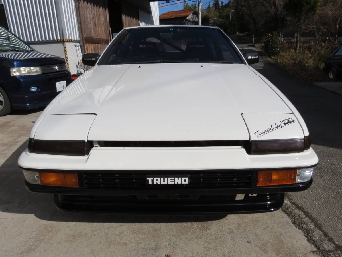 *AE86 Trueno GTV white black 3 door latter term *4AG20V Toda high comp E/G&5 speed Cross mission specification 