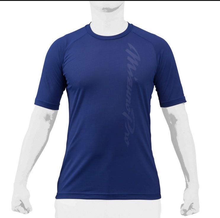  Mizuno Pro гидро серебряный titanium нижняя рубашка пастель темно-синий L размер 12JA1P35 для мужчин и женщин / унисекс бесплатная доставка 