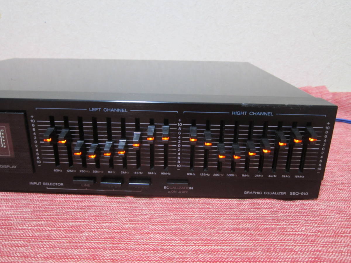 動作品!!　ソニー SONY ステレオ 左右独立 グラフィックイコライザー グライコ STEREO GRAPHIC EQUALIZER SEQ-910 日本製 MADE IN JAPAN