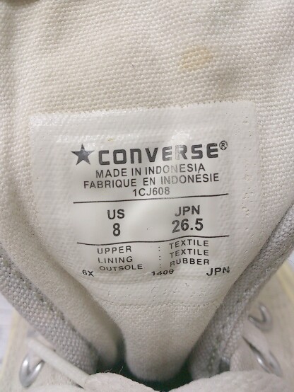 CONVERSE コンバース スニーカー JACK PURCELL ジャックパーセル ロー キャンバス 破れ・汚れあり 26.5㎝ ホワイト メンズ 1304000004372の画像6