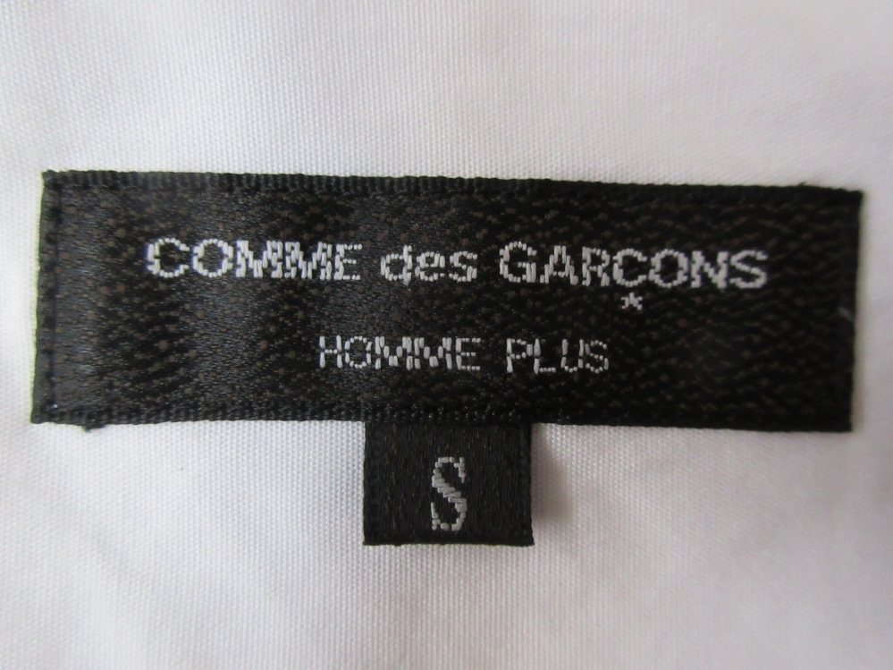 00's 日本製 COMME des GARCONS HOMME PLUS AD2004 白 ピンク ステッチ 半袖 シャツS コムデギャルソン オム  プリュス ホワイト カットソー
