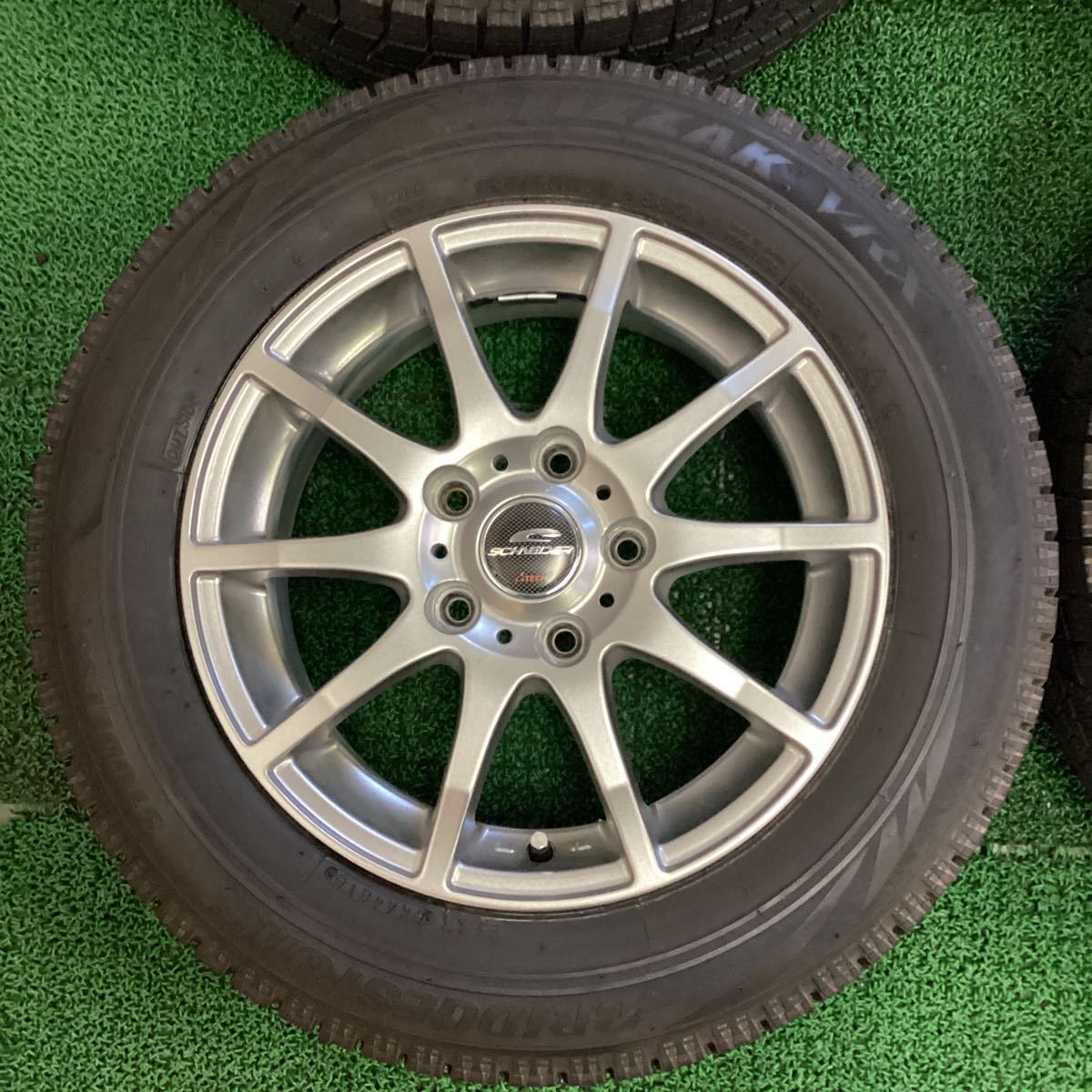 スタッドレス 社外アルミセット 15x6.0J+50 114.3-5H中古品4本【563】_画像4