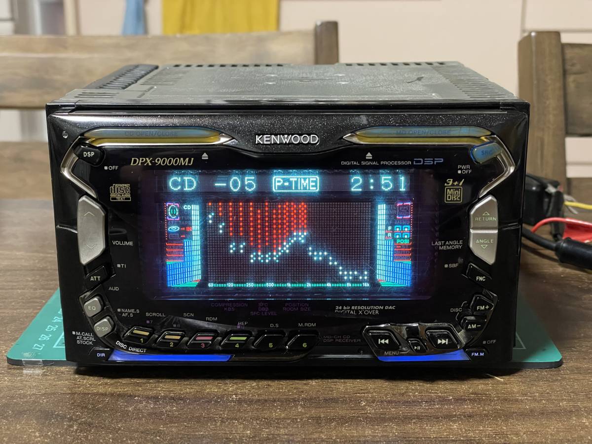  легкий mainte товар * Kenwood производства 2DIN CD/3MD панель DPX-9000MJ рабочее состояние подтверждено MD единица время использования немного 