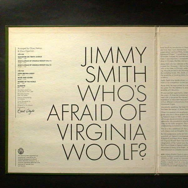 Jimmy Smith ジミー・スミス / Who's Afraid Of Virginia Woolf? _画像5