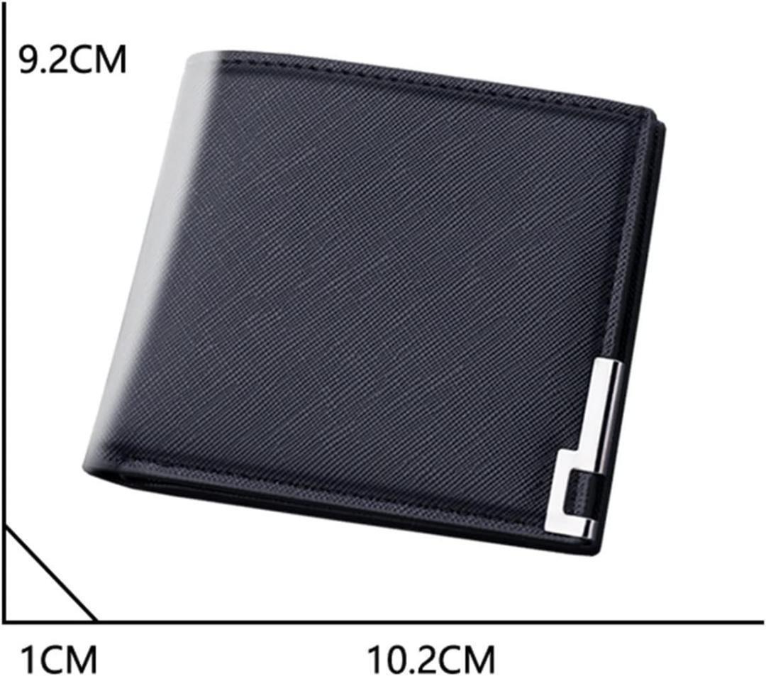 財布 薄型 二つ折り財布 ミニ財布 コンパクト PUレザー メンズ _画像4