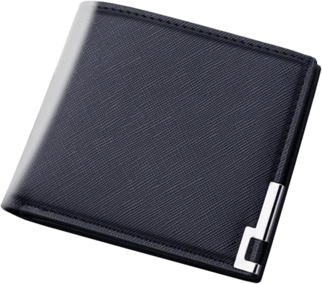 財布 薄型 二つ折り財布 ミニ財布 コンパクト PUレザー メンズ _画像2