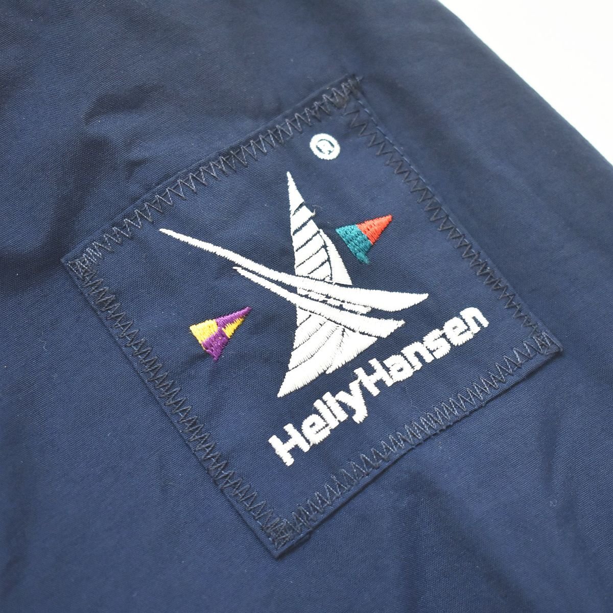 ★ゴールドウィン社製 90s アウトドア 古着 ヘリーハンセン HELLY HANSEN マウンテン パーカ M ネイビー ウェア ジャンパー ヴィンテージ★_画像6